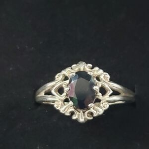 Sterling Silver Midnight Sapphire Size 8 Ring